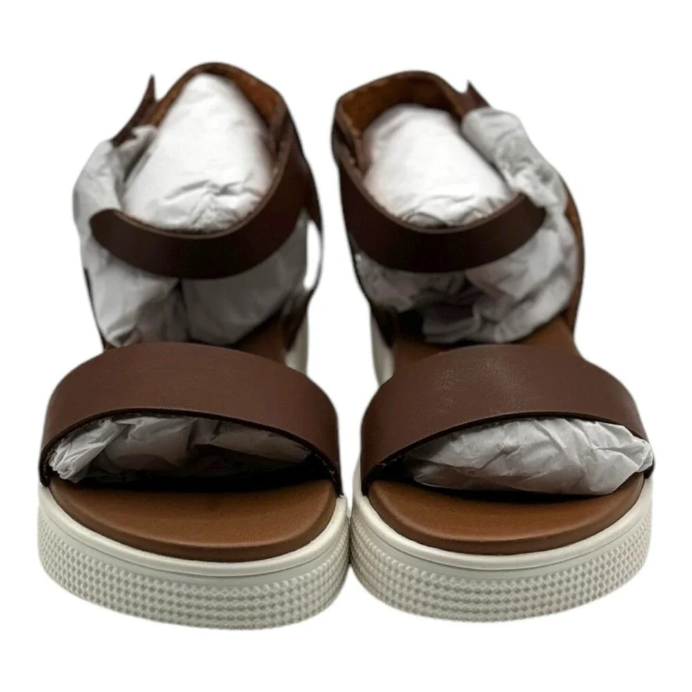 Mia Kids Cognac Little Ellen Platform Ankle Strap Sandals Size 13